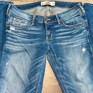 Hollister Women's ripped  boot cut Jeans